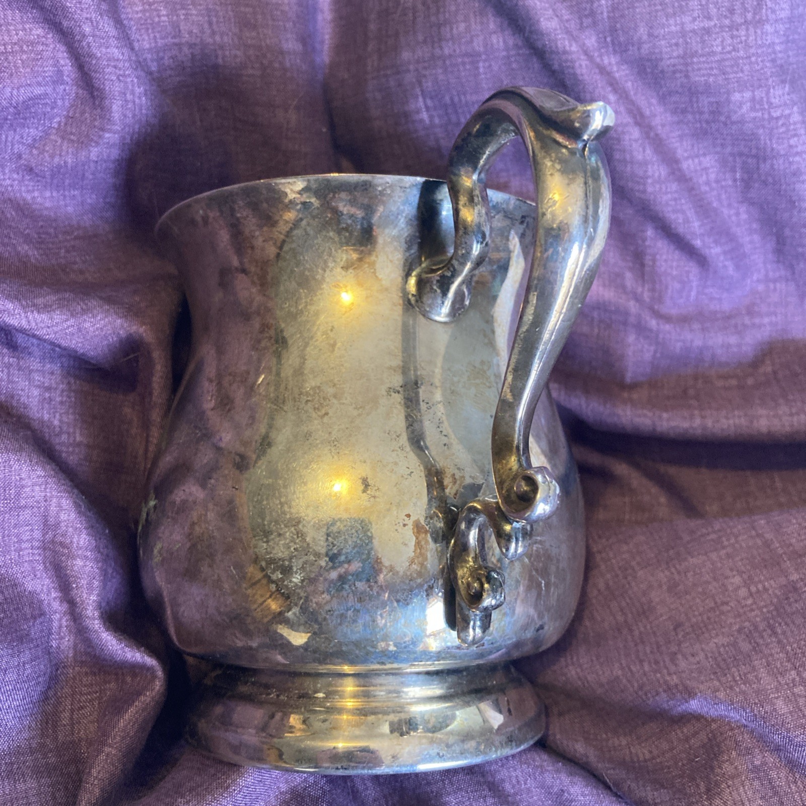 Vintage FB Rogers Sterling Silver Mug Engraved ‘Mick’ 260.59 Grams