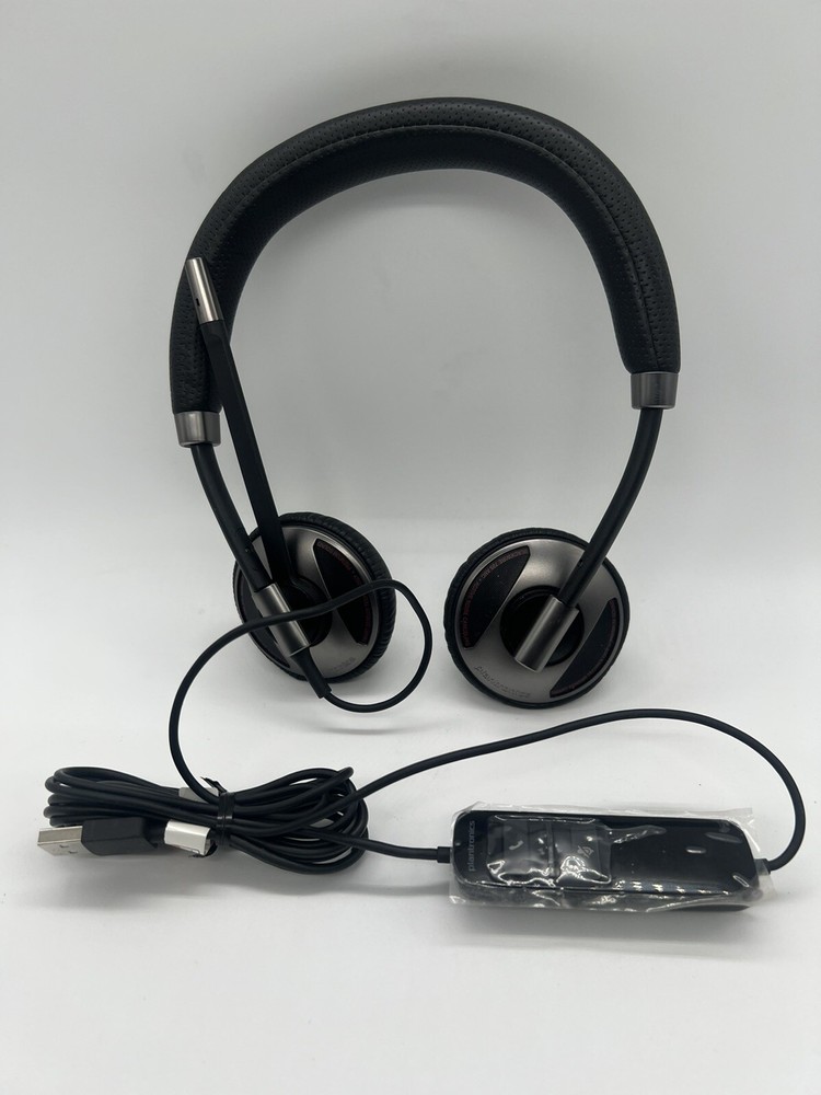 Plantronics Blackwire C725 Wired Headset + MDA220 USB Headset Switch & APS-11