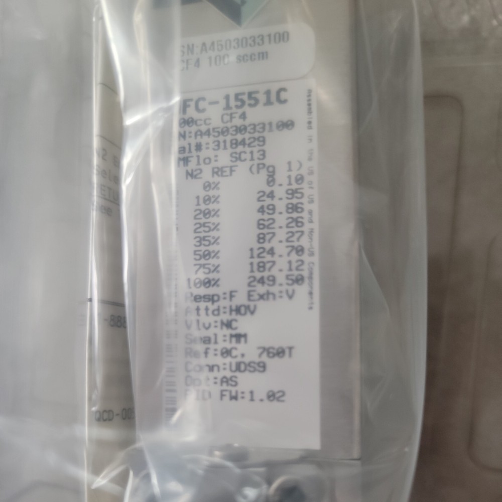 Celerity UFC-1551C Controller MFC UNIT CF4/N2 100 SCCM Come with Certificate