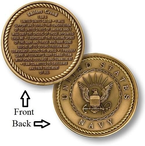 Sailor's Creed ~ U.S. Navy ~ Challenge Coins ~