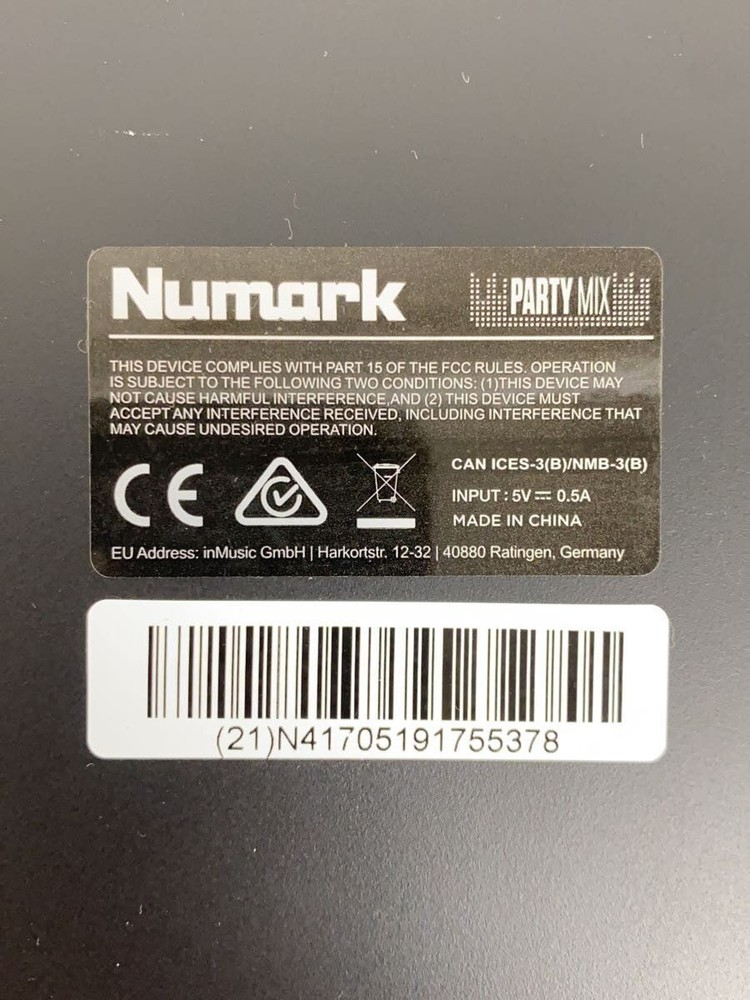 numark DJ Equipment PARTY MIX Controller Used