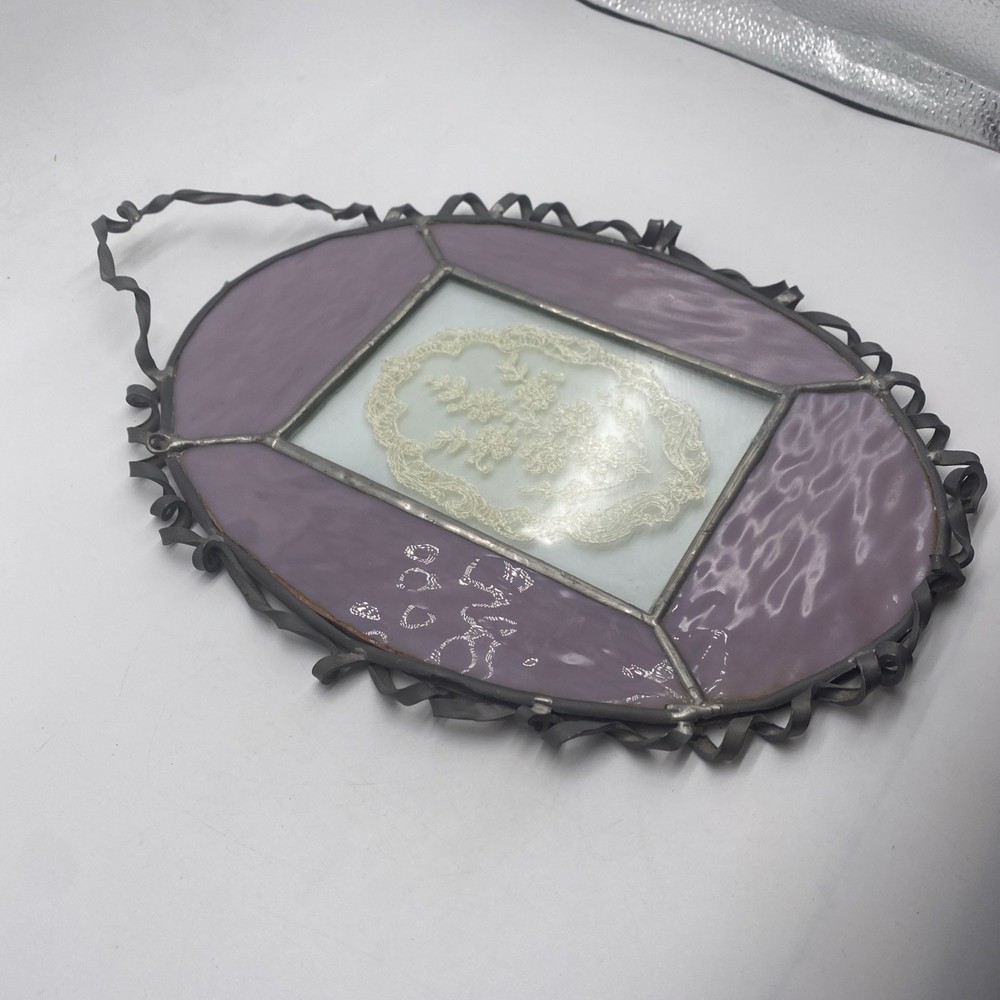 Decorative Stained Glass Panel Lace Inlay
