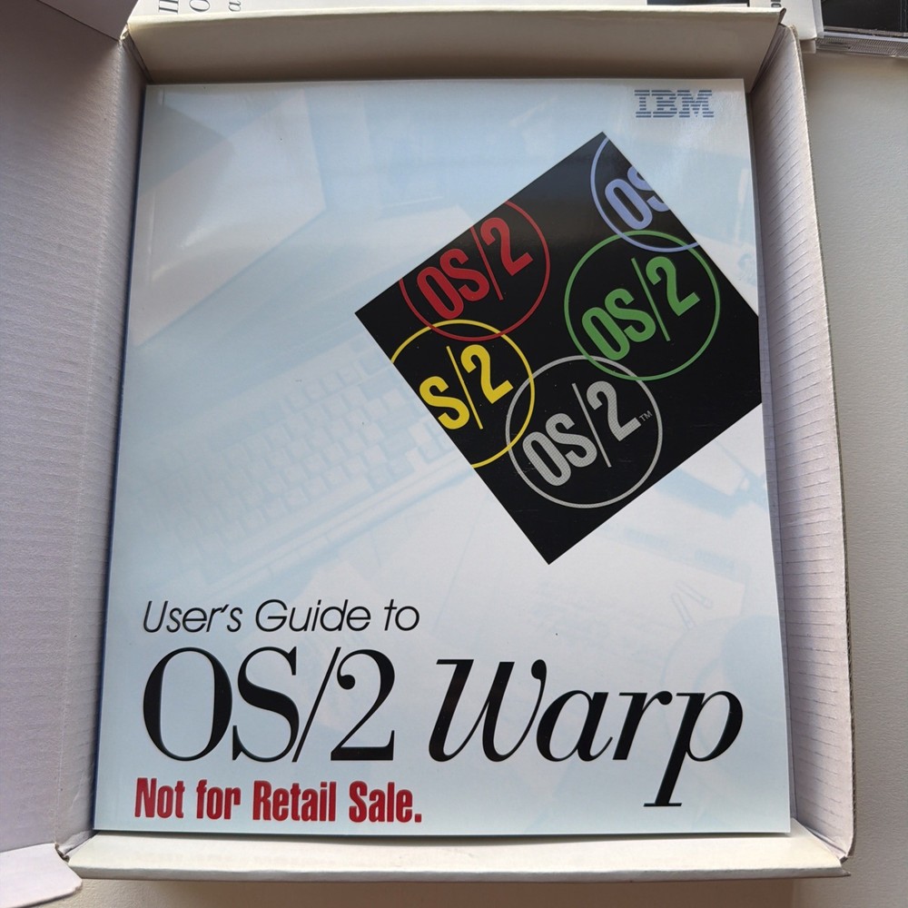 Vintage IBM Software OS/2 Warp Version 3 Disc & Diskettes CD-ROM W/Guide Used?