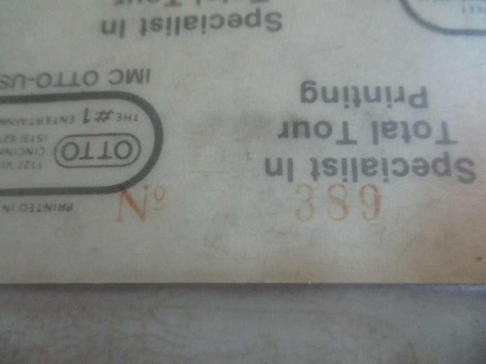 ACE FREHLEY KISS FREHLEY'S COMET BACKSTAGE & NUMBERED TOUR ISSUED LAMINATED PASS