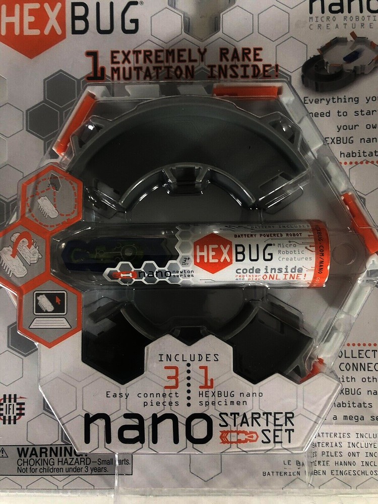 Hexbug Nano Starter Set Blue ~ Rare Mutation ~ Micro Robotic Creatures CARDED