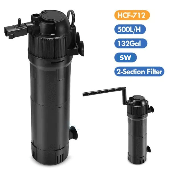 Aquarium Submersible UV Sterilizer Filter Light Fish Tank Germicidal Water Pump