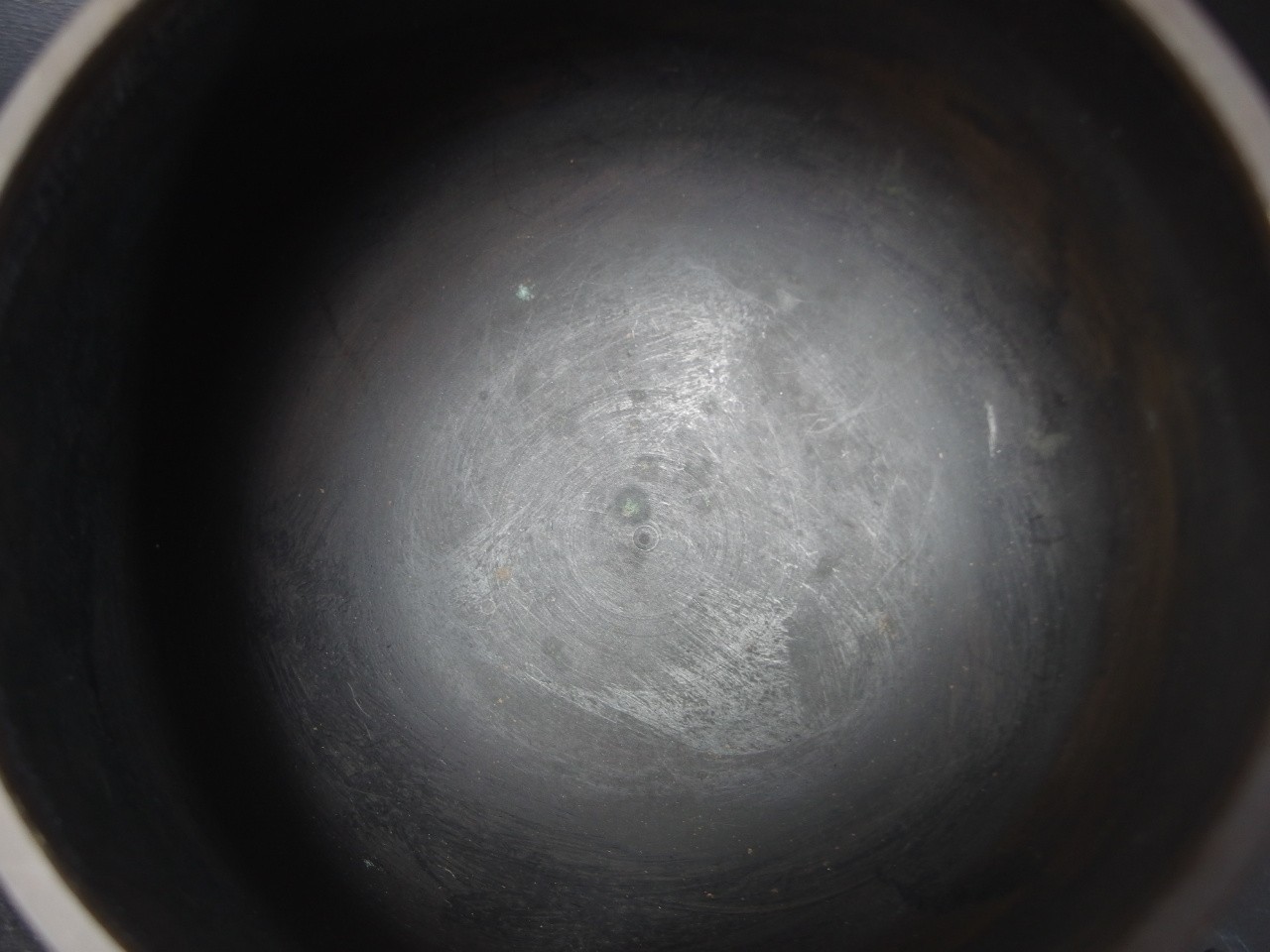 or2631 JAPANESE BUDDHIST SINGING BOWL ORIN GONG 7.1 inch / 18 cm Wide VINTAGE