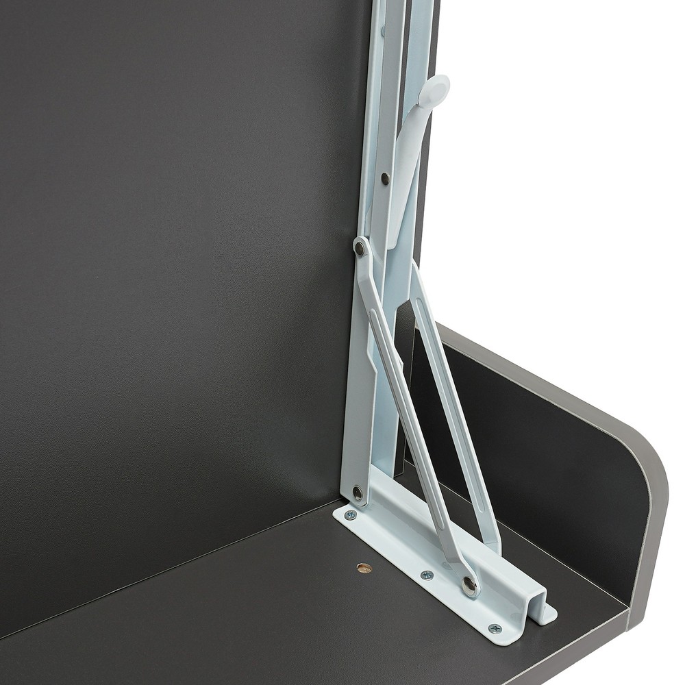 Folding Space Saving Wall Mounted Table Fold Down Laptop Desk Grey Writing Table