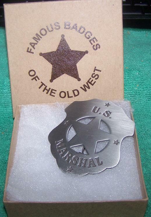 US Marshal Matt Dillon Gunsmoke Shield Silver Badge - Boxed