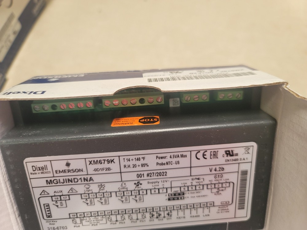 Dixell Emerson Climate Technologies XM679K-0D1F2B New Open Box