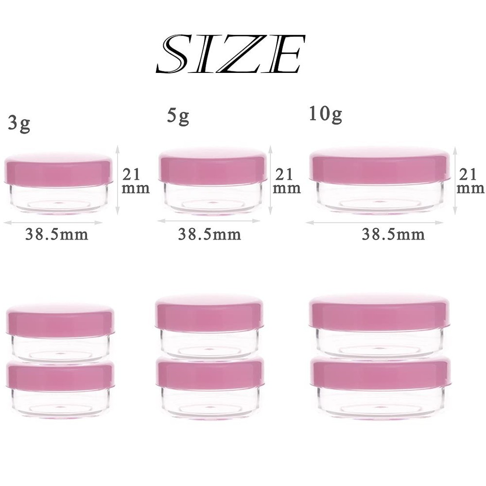 10 Gram Sample Containers 100 Count Cosmetic Containers with Lids Refillable ...