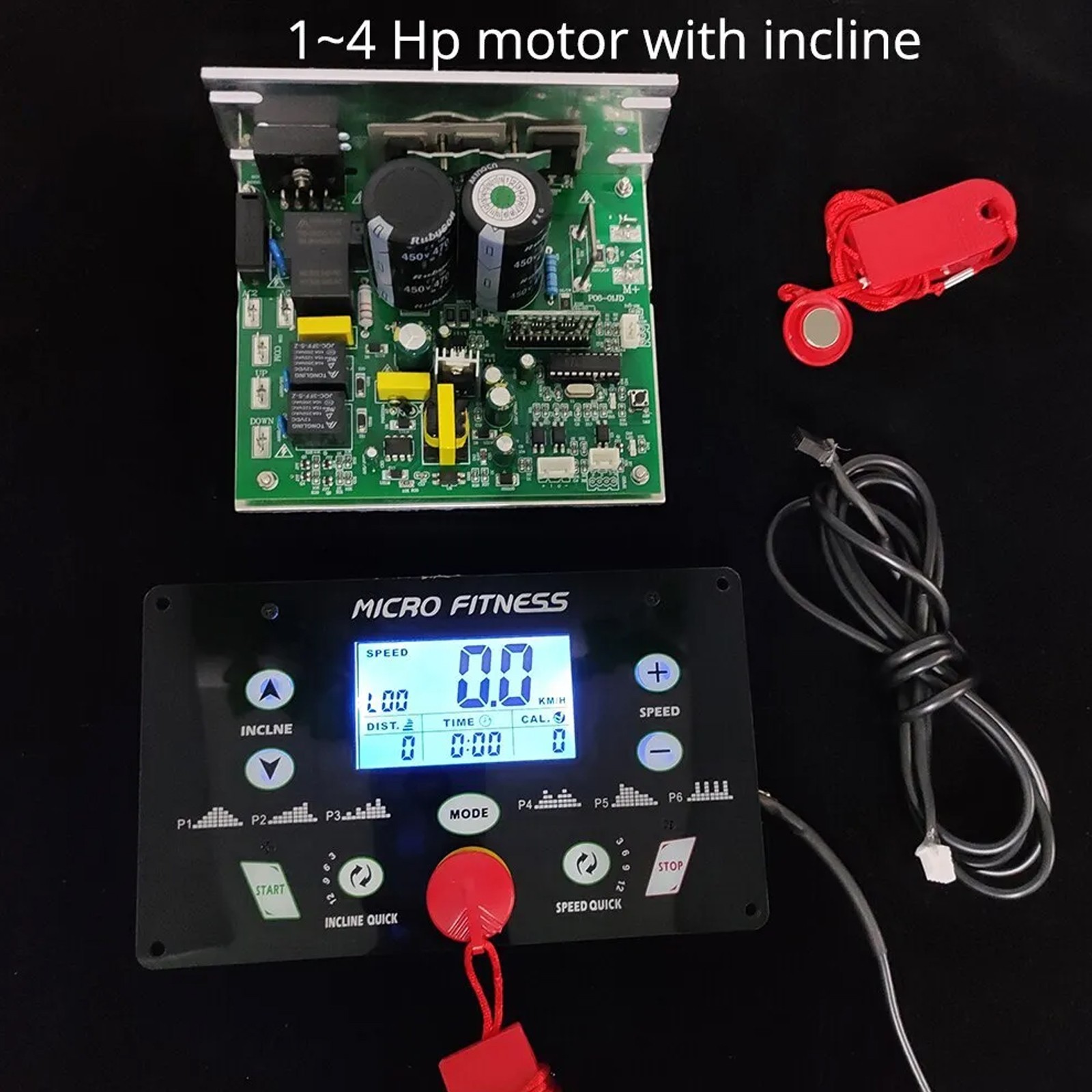 Universal Treadmill Controller Circuit Board 1-4.0 HP Treadmill Console Display