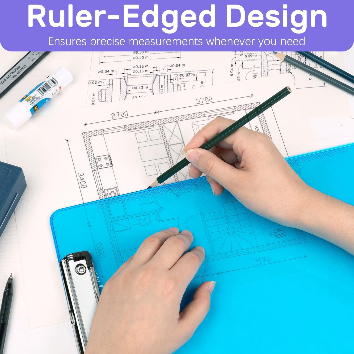 Plastic Clipboards A4/Letter Size 8.5X11 Clear Colored Clip Boards Hanging Hard