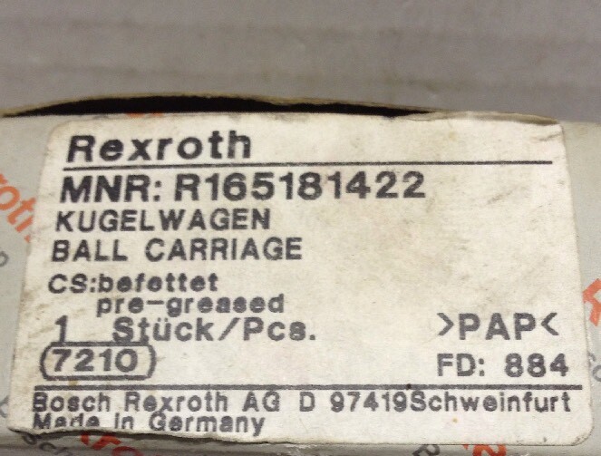 Rexroth,R165181422,Ball Carriage