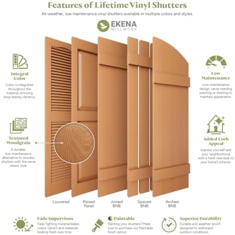 Ekena Millwork LVSAMPLECOLORS Vinyl Shutter Sample Colors