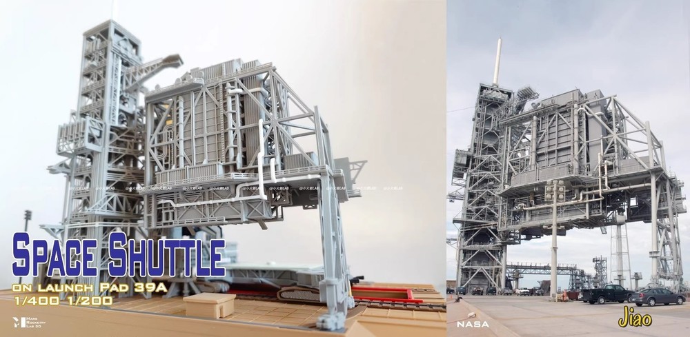 1/400 39A Space Shuttle Launch Site 3D Printed Painted Model Collection Gift