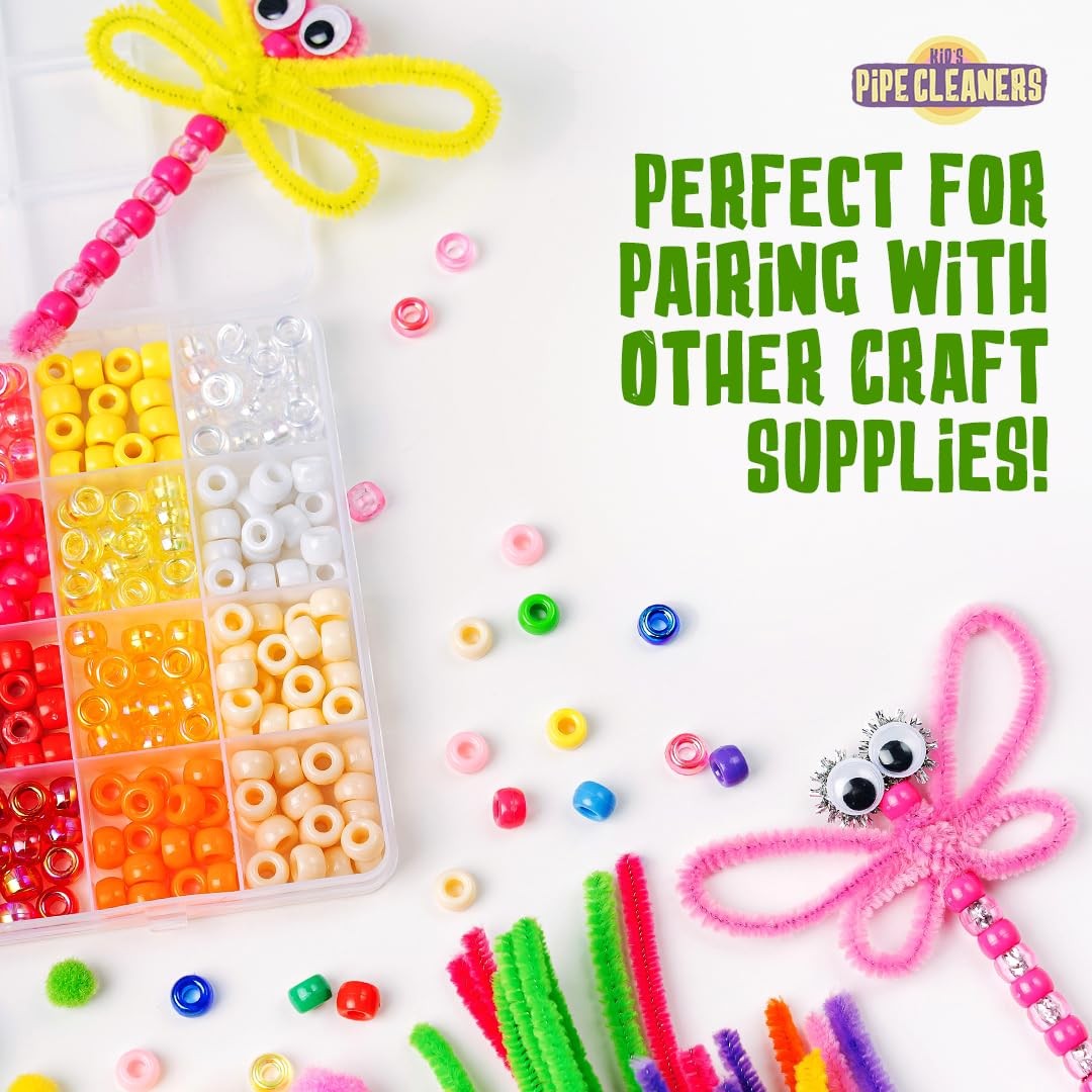 200 Pipe Cleaners Craft Multicolored Craft Pipe Cleaners Bulk, Chenille