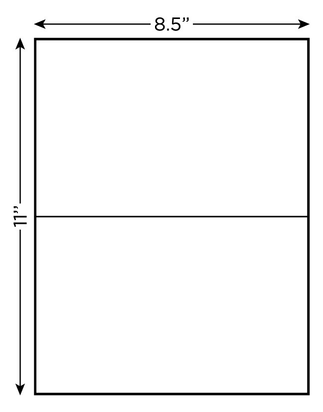 200 Premium 8.5 X 5.5 HALF SHEET SHIPPING LABELS self adhesive -PLS Brand-