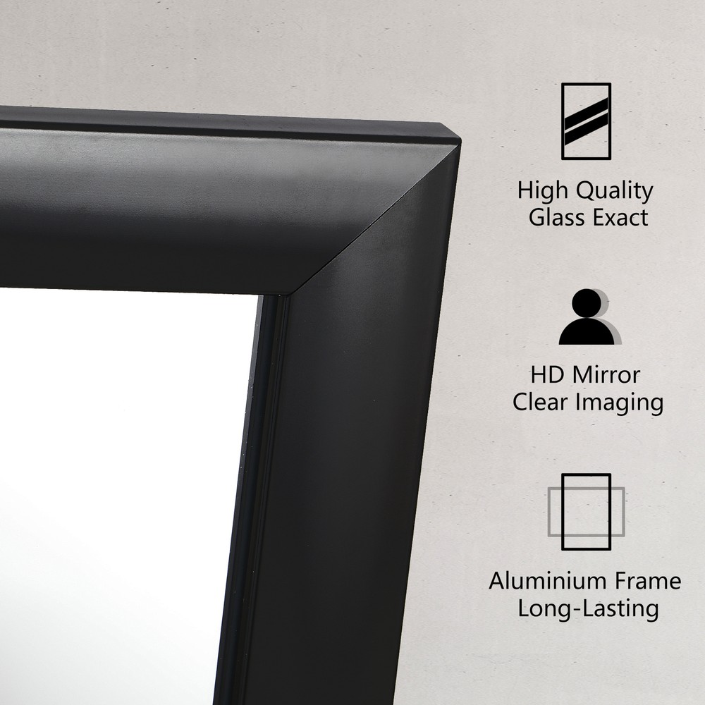 24" x 36" Bathroom Rectangular Wall Mounted Makeup Mirror Metal Frame Washroom