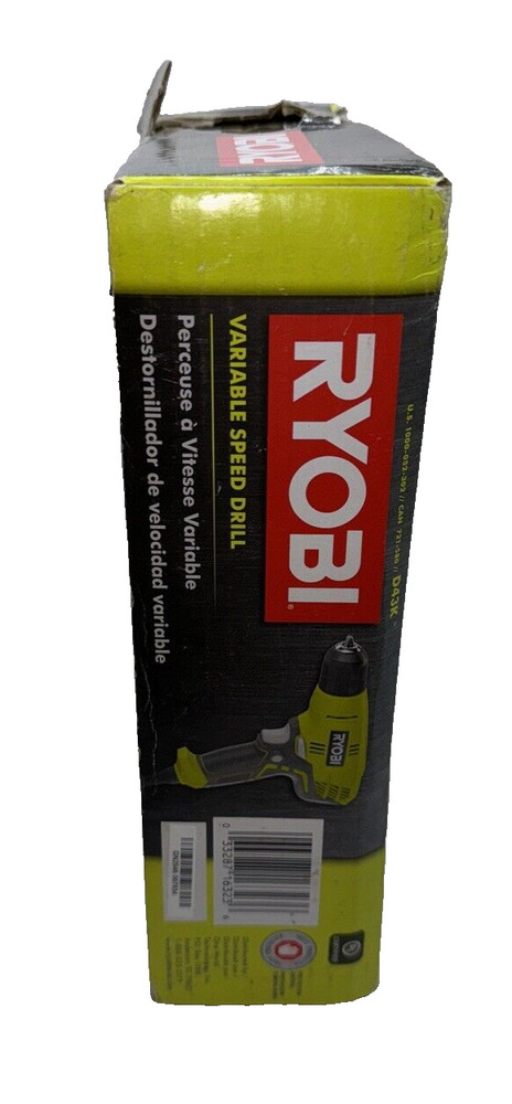 Ryobi Variable Speed 3/8" Compact Drill/Driver D43K Keyless Chuck with Tool Bag