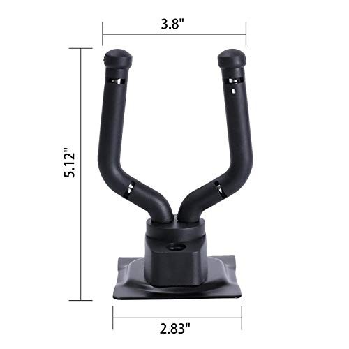 XCHTX Guitar Hook Slatwall Adjustable Wall Mount short 8pack, Black