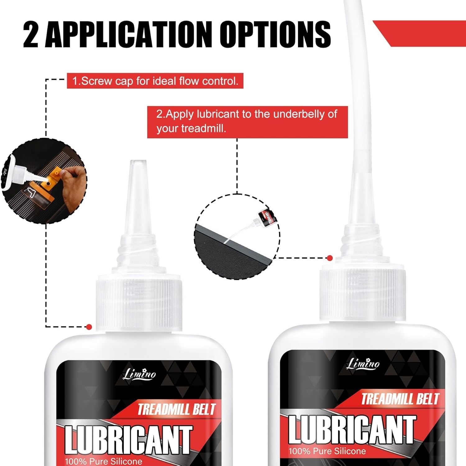 Fitness 100% Silicone Treadmill Belt Lubricant, Lube Application Tube