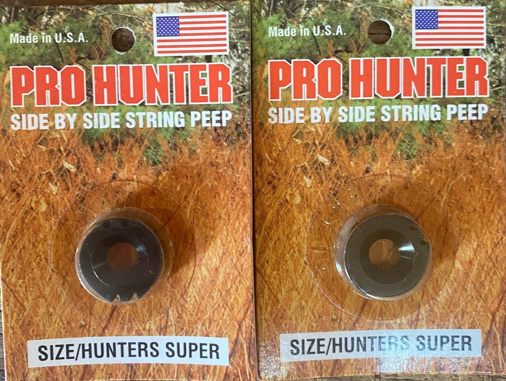 2-GWS Pro Hunter Side by Side String Peep Size: Super black *NEW