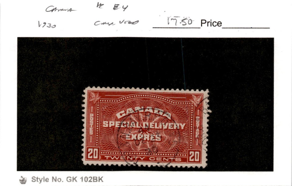 Canada, Postage Stamp, #E4 Used, 1930 Special Delivery (AF)