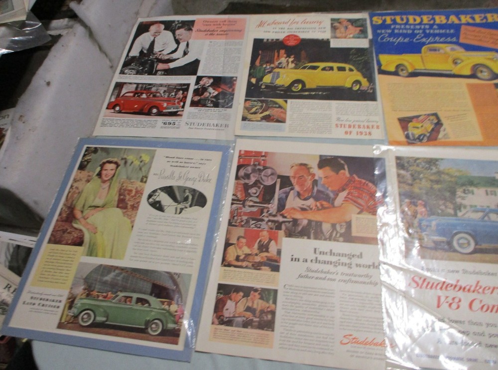 STUDEBAKER ADS - SET OF 9
