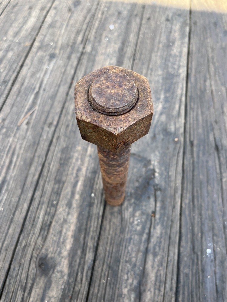 12" Tall Rusty Bolt, Rusty Metal Decor