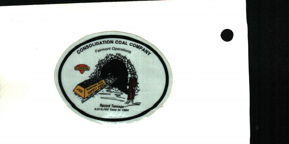 NICE  CONSOL COAL CO. COAL MINING STICKER # 801