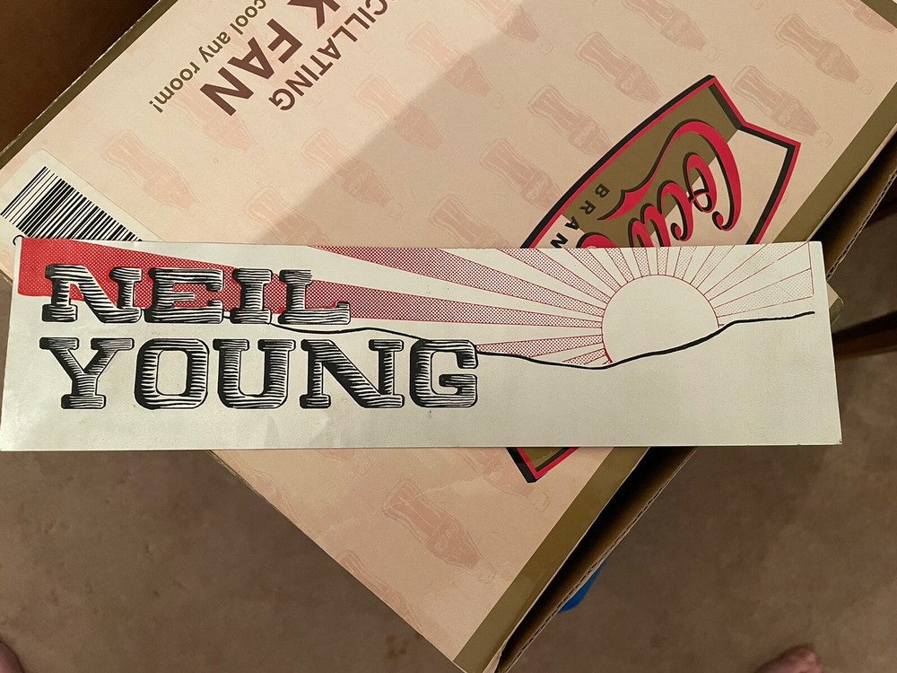 Neil Young Vintage Original 70’s Concert Bumper Stickers  Rare