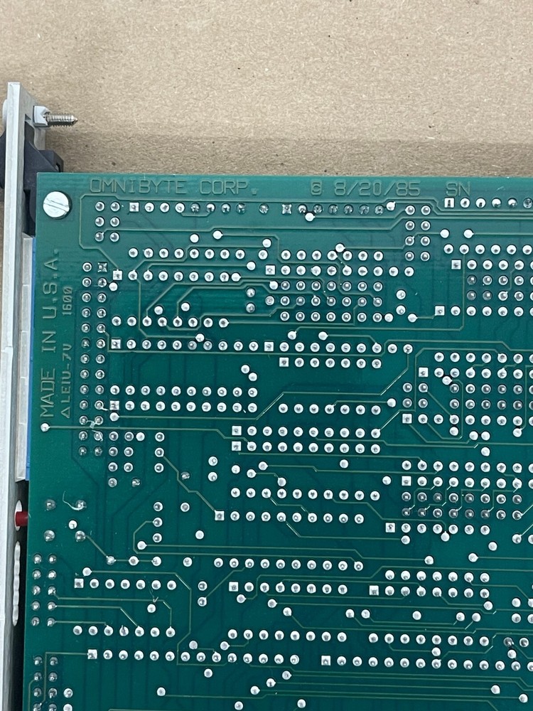 Omnibyte 0B68K/VME1 Single Board Computer /From Omicron Spectrometer 954