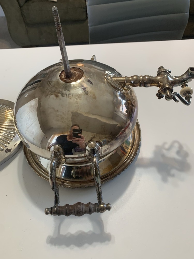 Antique 19th Century Regency Samovar, Old Sheffield Plate Tea Urn -Missing base