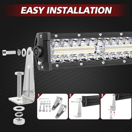 LED Light Bar Side Mounting Brackets 2PCS, Adjustable Universal Side Mount