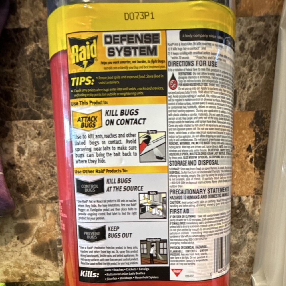 Raid Ant & Roach Killer Value Pack 2 Cans Indoor & Outdoor No Lingering Odor