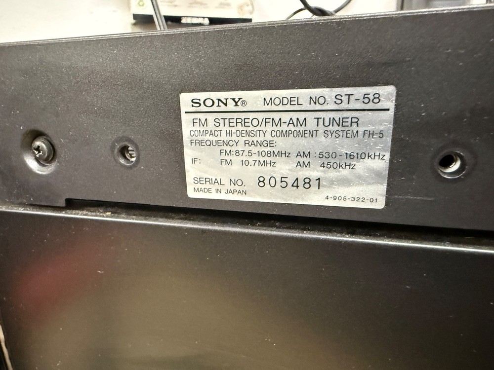 SONY FH-5 Compact High Density Component System