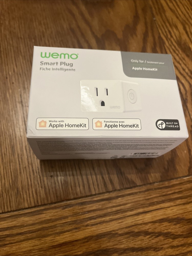 WeMo Smart Plug White Thread Bluetooth Apple HomeKit Easy Setup WSP100