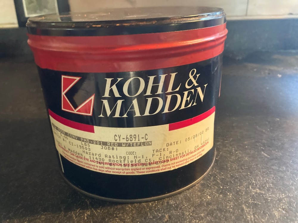 Kohl & Madden red letterpress ink