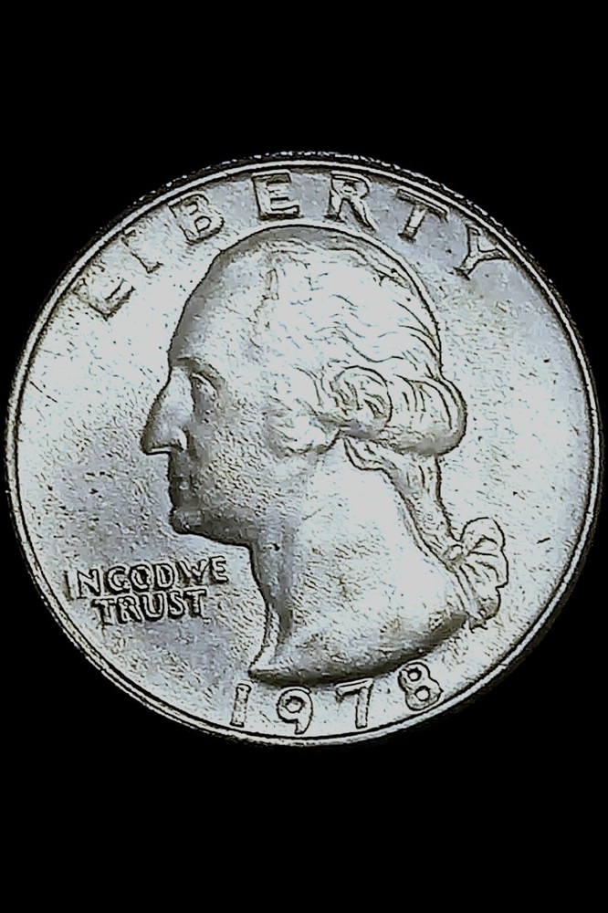 1978 Washington Quarter 25C Doubled Die Obverse & Reverse Copper Coin