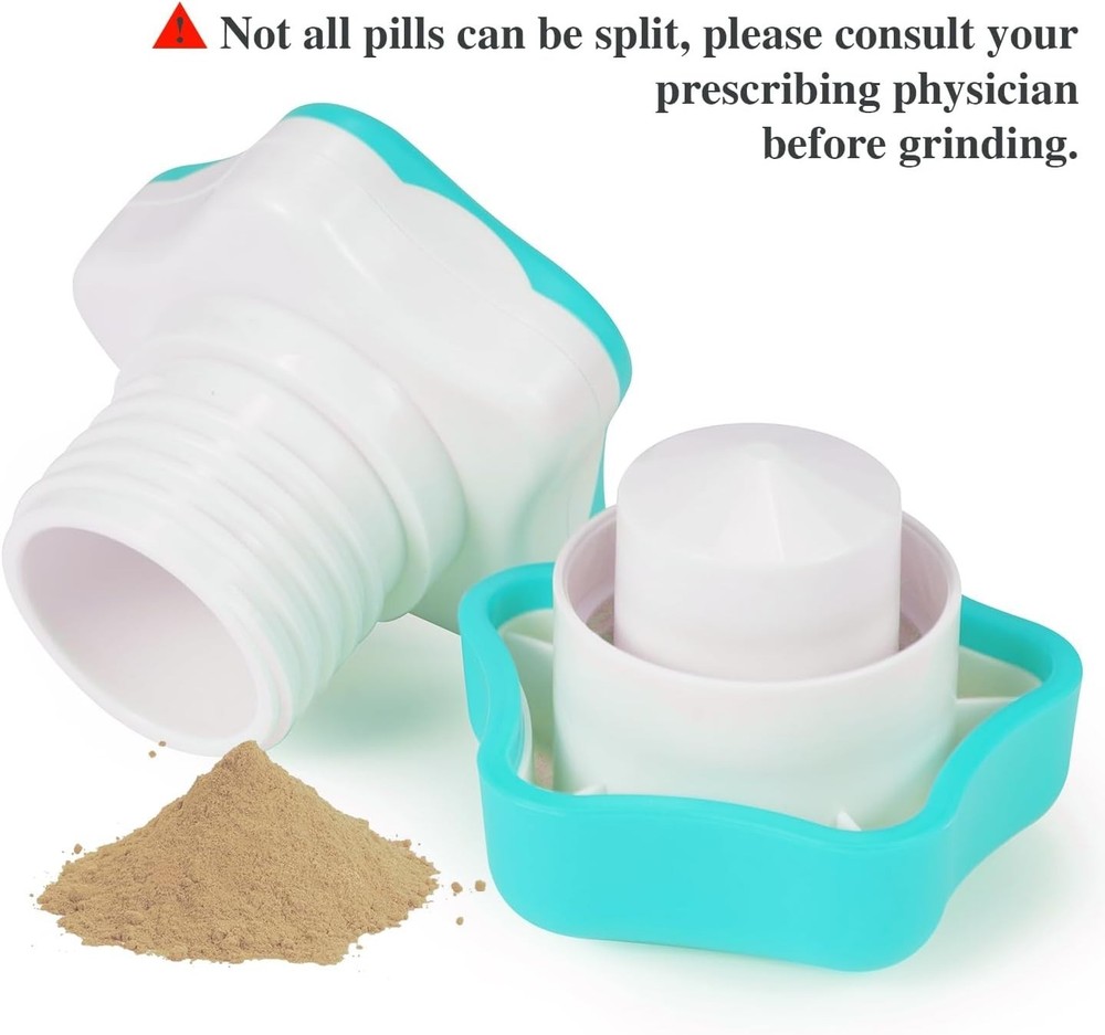 Pill Crusher, Pill Grinder Fine Powder Extremely Fine. Storage Compartment. P...