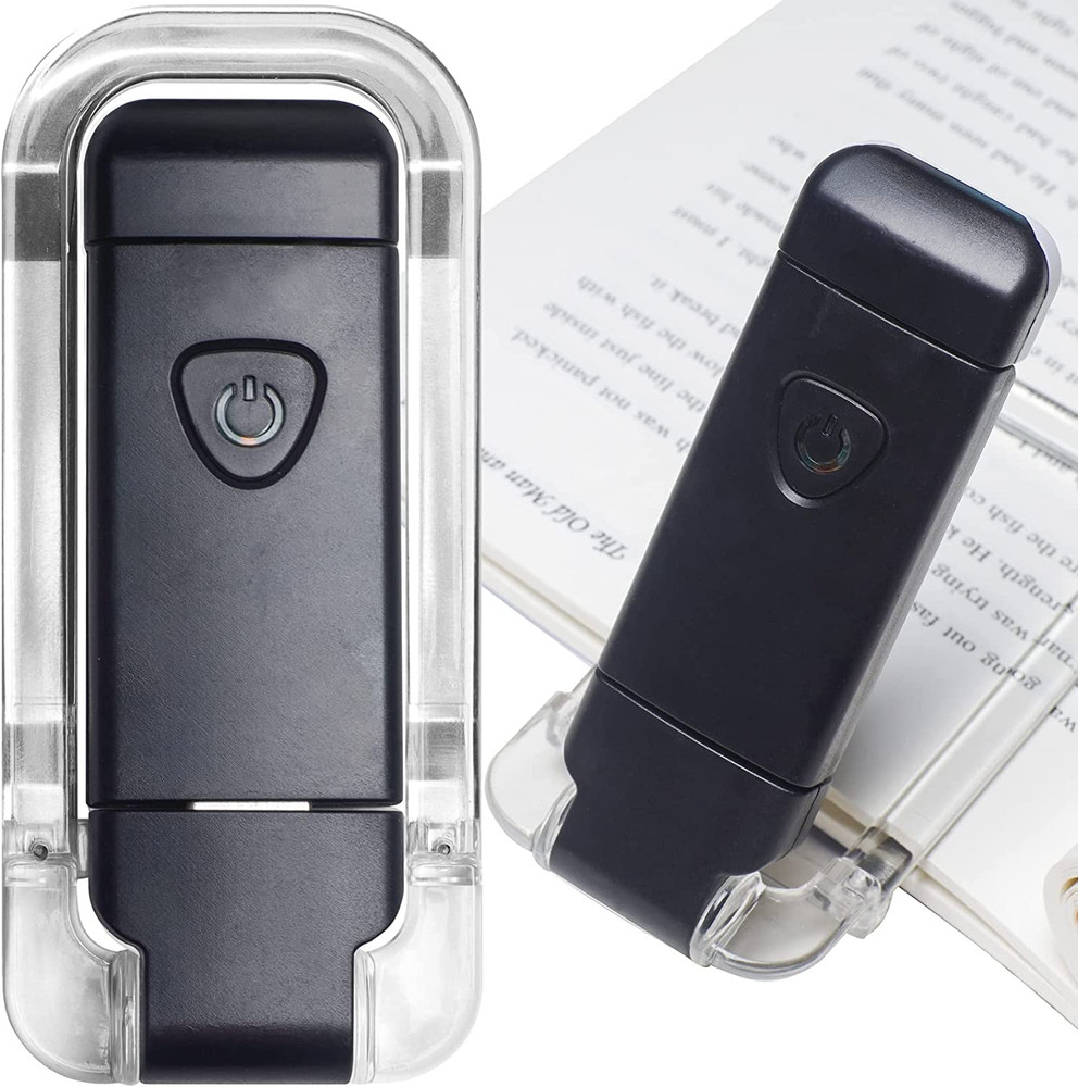 EGWASER USB Rechargeable LED Clip-On Book Light with Adjustable Brightness