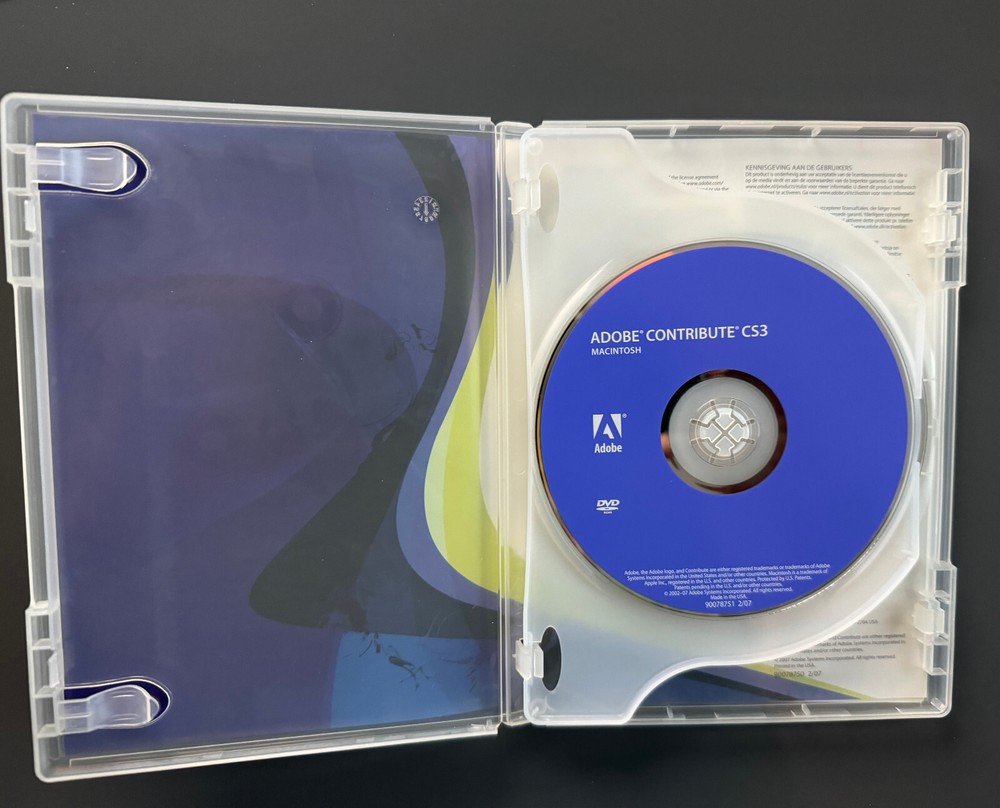 Adobe Contribute CS3 Web Publishing DVD for MacOS 10.4.8 Tiger