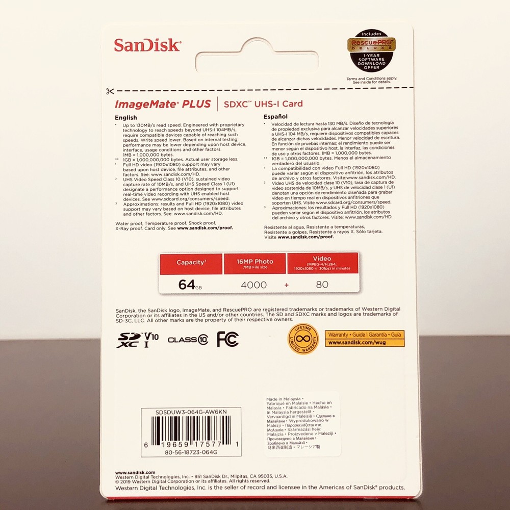 SanDisk 64GB ImageMate Plus SDXC UHS-1 Memory Card - NEW