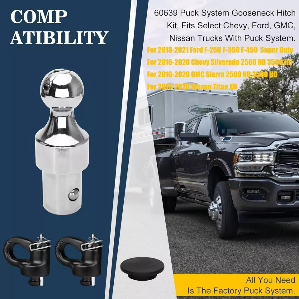New Puck System Gooseneck Hitch Kit 60639 For Chevrolet Ford GMC Nissan 6.6L
