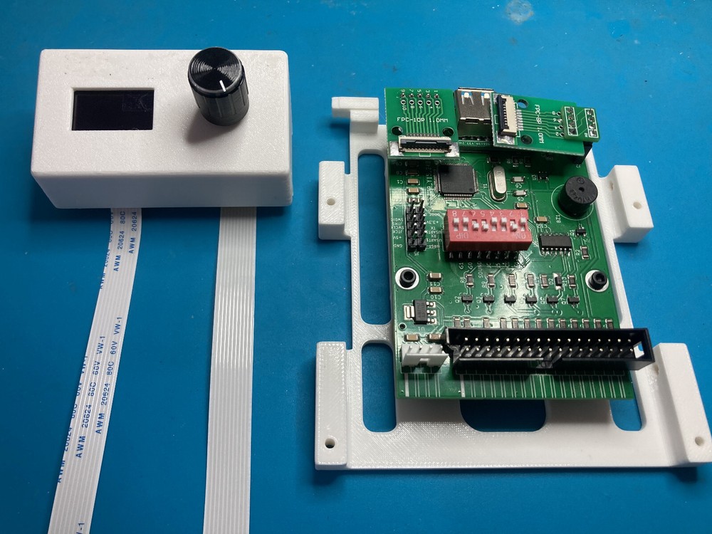 Amiga 500 Gotek USB Floppy Drive Emulator Complete Kit - Large OLED, Bracket etc