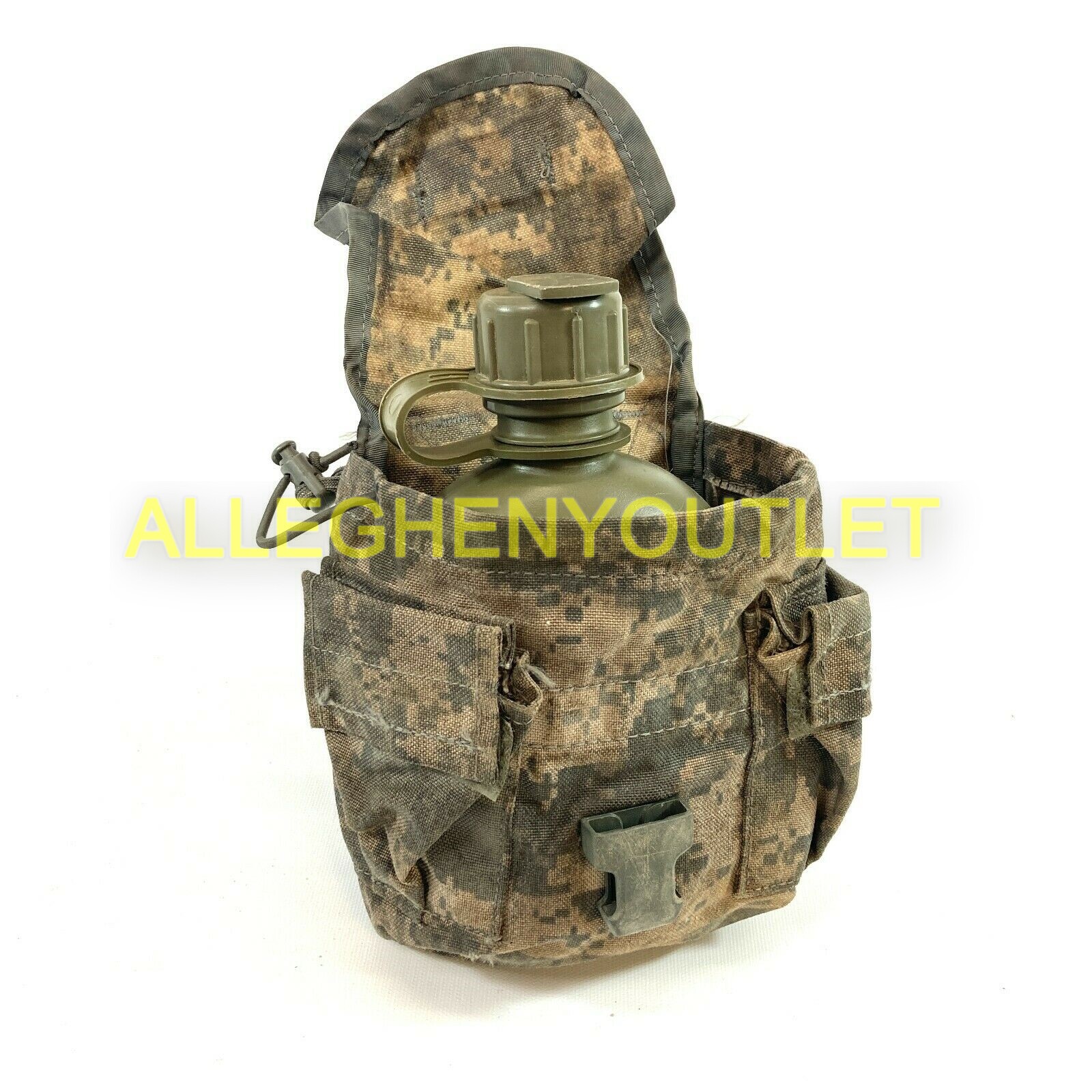 US Military Surplus 1 Quart Canteen Pouch, General Purpose, Set of 2, ACU, MOLLE