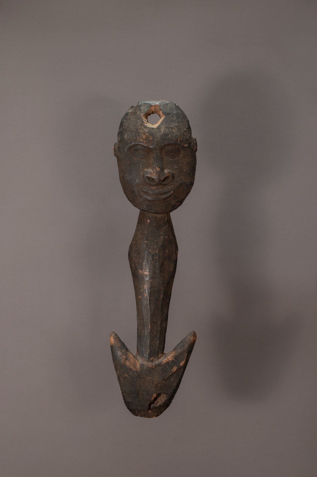 ANTIQUE OCEANIC POLYNESIAN PAPUA NEW GUINEA CARVED ITAMUL MIDDLE SEPIK FOOD HOOK