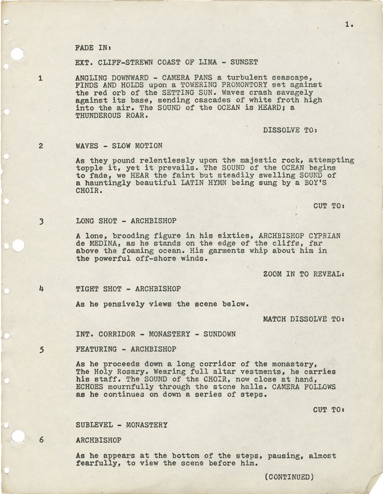 Raymond Ferrante MARTIN Two original screenplay drafts for an #146709