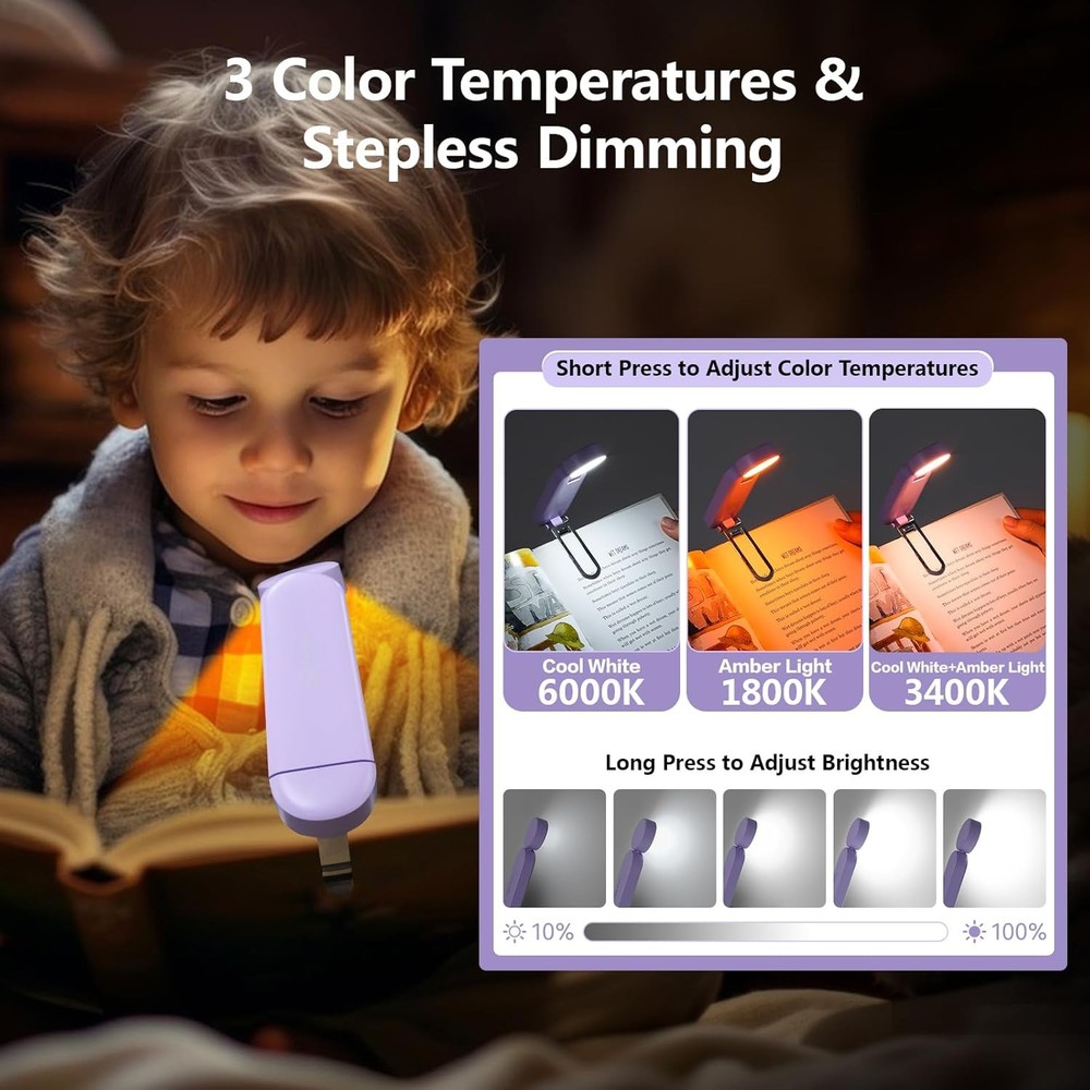 USB Rechargeable Book Light Eye Care